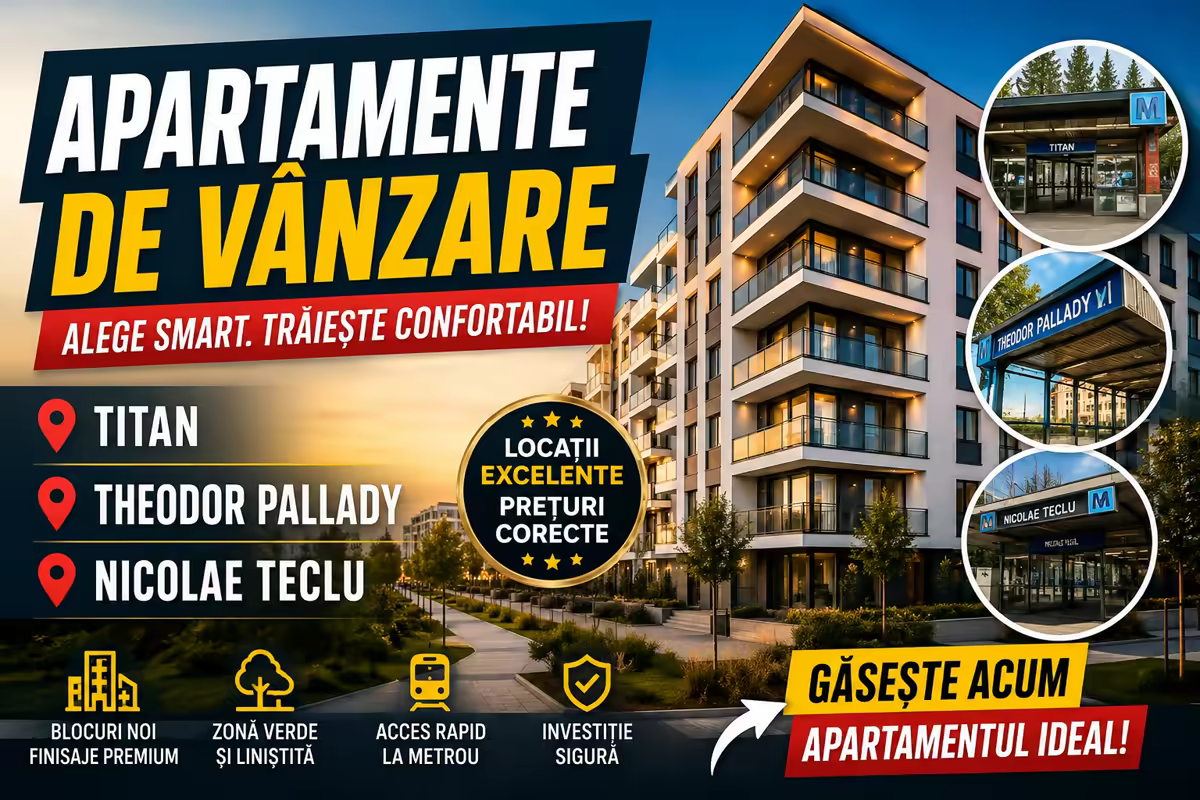 Apartamente Noi Titan–Pallady și Teclu 2026
